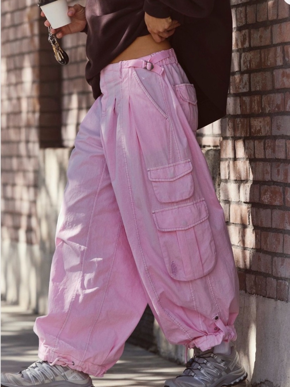Free People Charmer Utility Pants in Pink Size XL